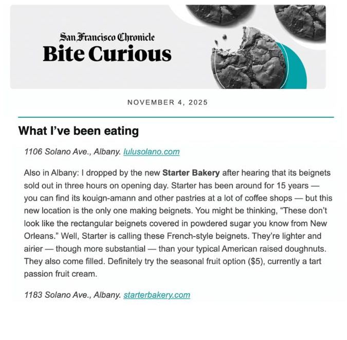 SF Chronicle Newsletter