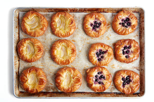 Starter Bakery tray of seasonal fruit Danish pastries
