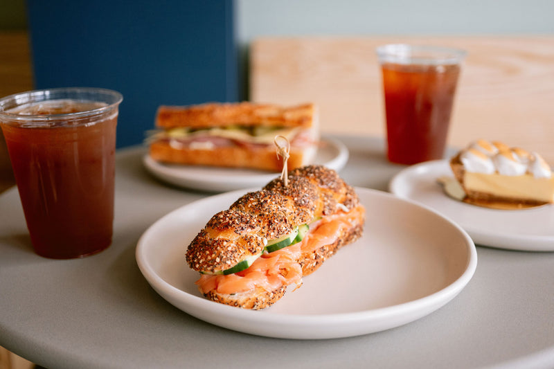 smoked salmon sandwich